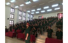 Lễ khai giảng khóa học Giáo dục quốc phòng an ninh cho sinh viên ĐH Công nghệ Vạn xuân năm học 2015 - 2016