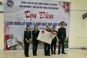 Liên chi đoàn Trung tâm GD QP&AN tổ chức Tọa đàm kỷ niệm 41 năm ngày Nhà giáo Việt Nam 20-11